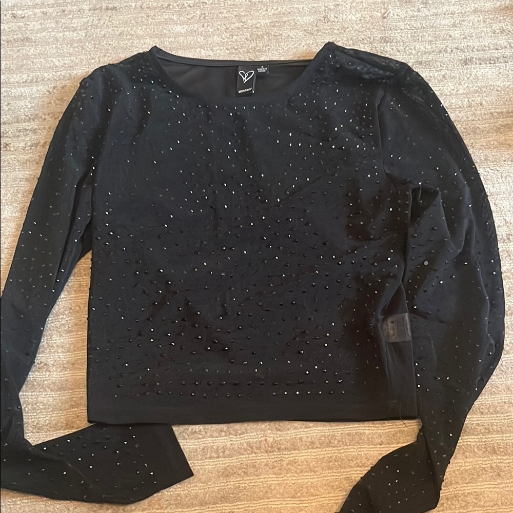 Stylish Black Long Sleeve Top